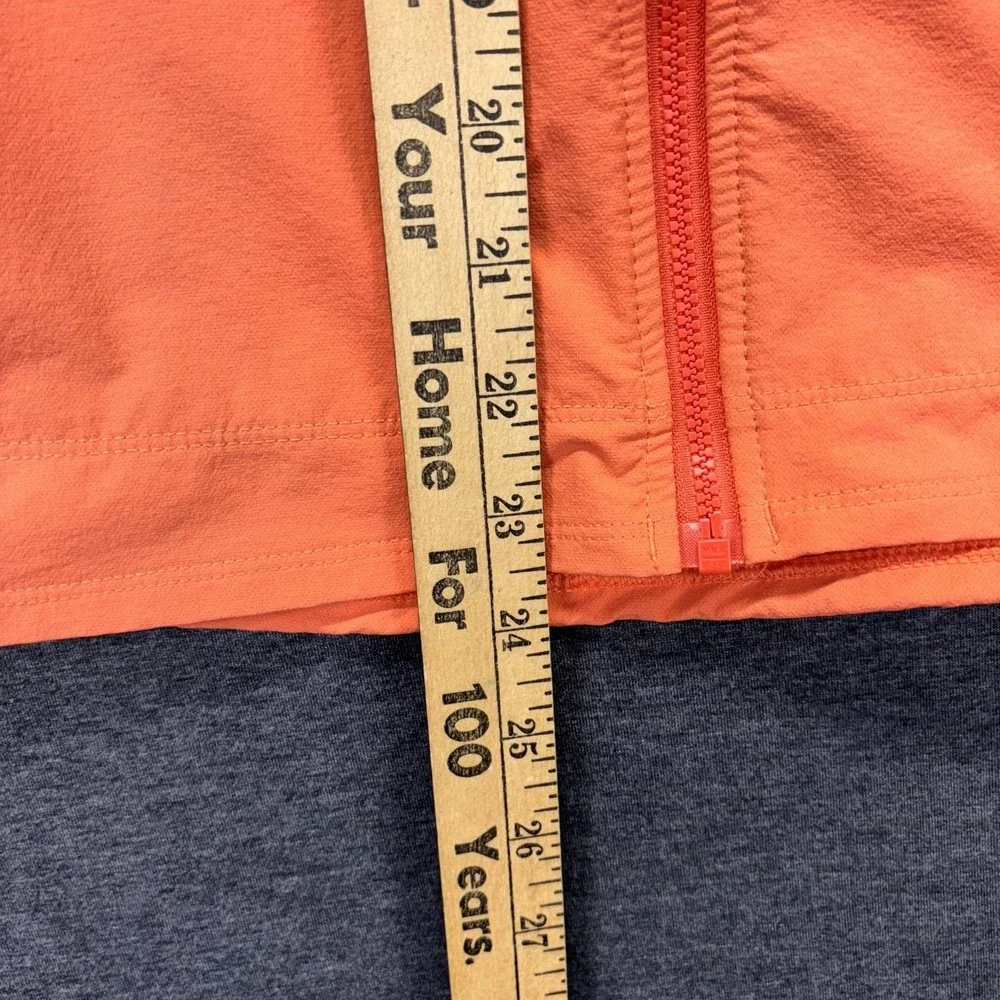 Eddie Bauer First Ascent Jacket Womens Medium Orange Soft Shell Full Zip Hiking‎